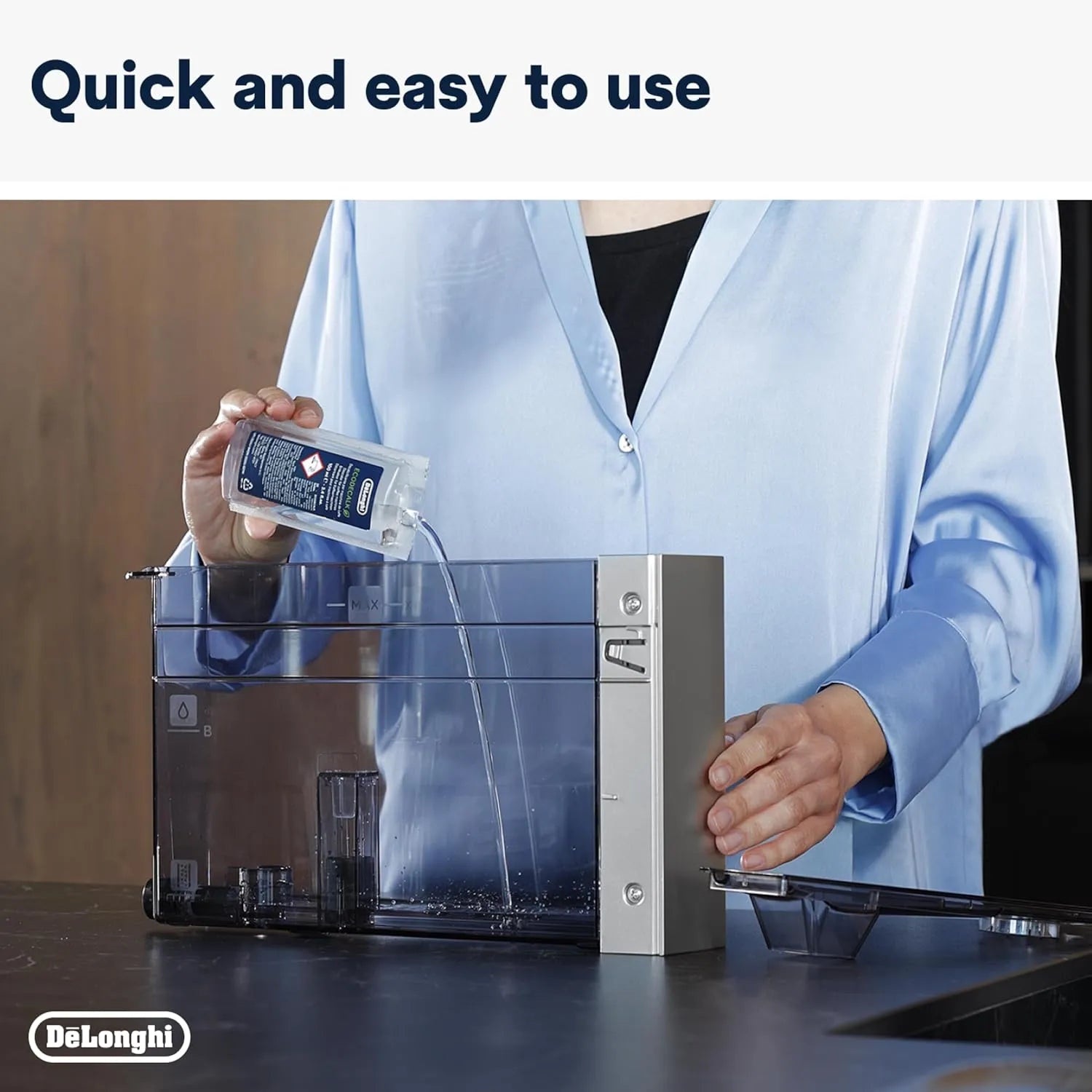 DELONGHI Eco Mini Descaler – 3.4 oz (Set of 2) | Eco-Friendly Descaling Solution for Coffee & Espresso Machines