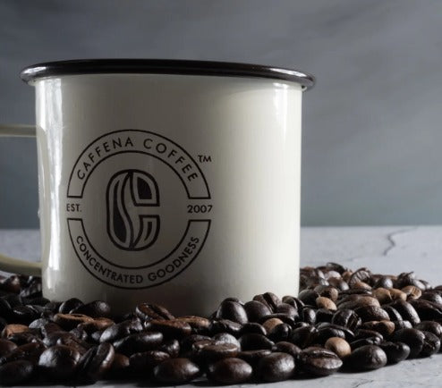 Premium Enamel Coffee Mug | Vintage Camping Mug | Caffena
