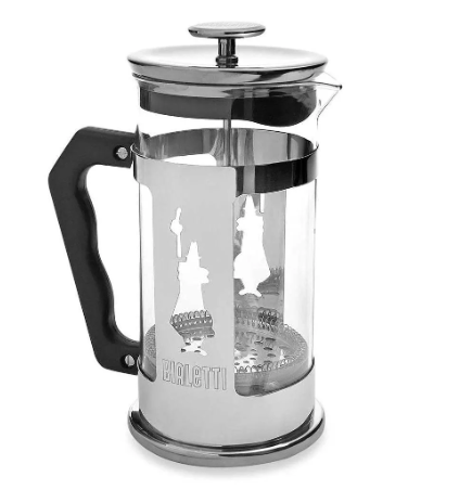Bialetti Preziosa French Press Coffee Maker, Stainless Steel, Silver