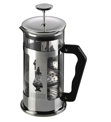 Bialetti Preziosa French Press Coffee Maker, Stainless Steel, Silver