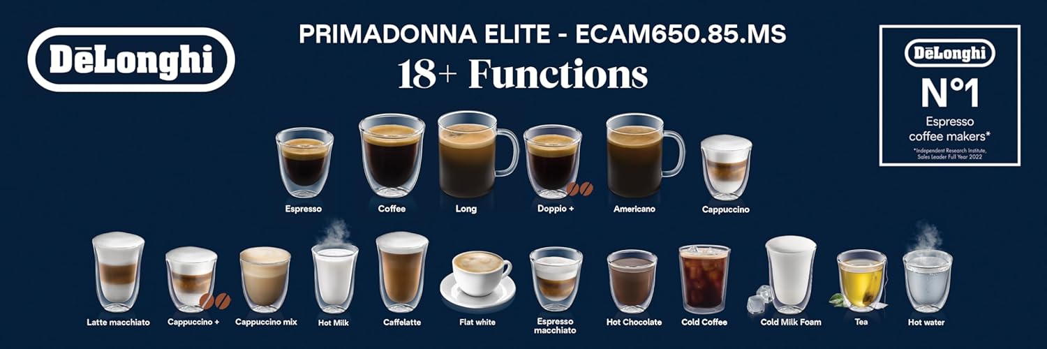 DeLonghi ECAM650.85 | Prima Donna Elite | Bean to Cup-Fully Automatic Coffee Machine