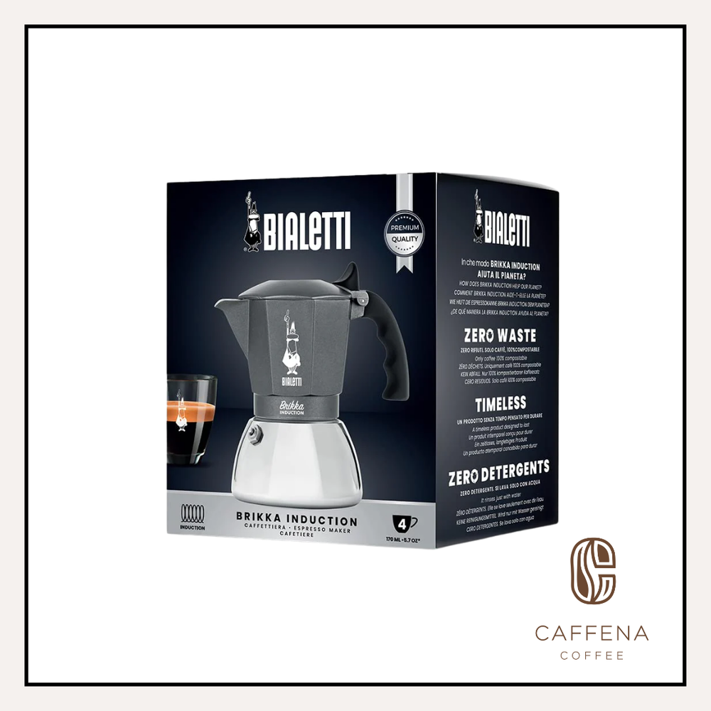 Bialetti Brikka Induzione 4 Cups Aluminium Stovetop Coffee Maker