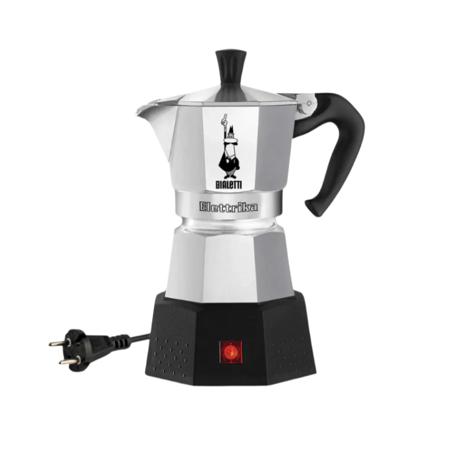 Bialetti Moka Elettrika Electric Coffee Maker - Iconic Italian design for brewing authentic espresso-style coffee at home, office, or on the go.

