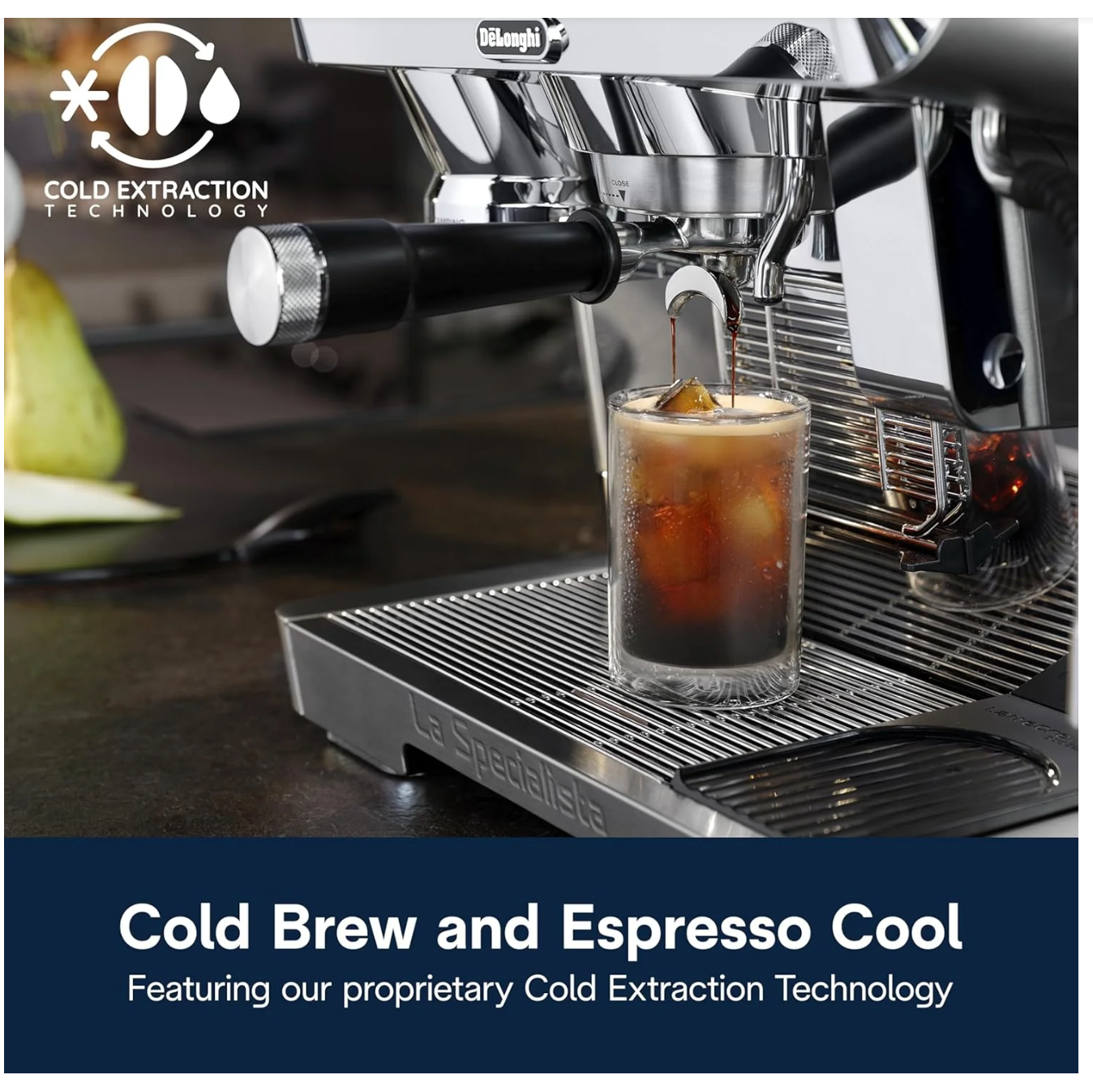 Built-in grinder and tamping lever of DeLonghi EC9885M espresso machine