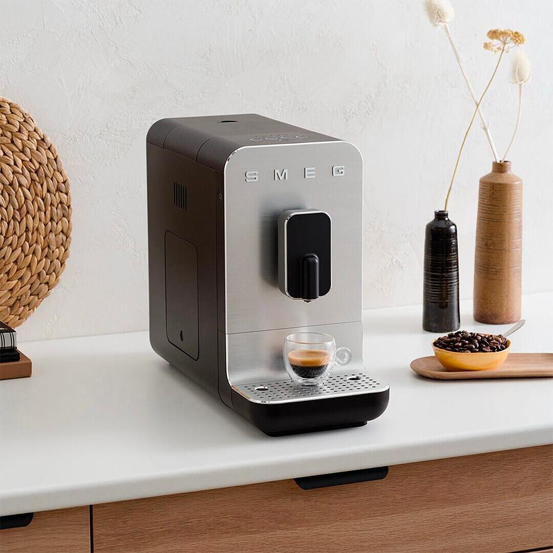 SMEG BCC11 Automatic Coffee Machine with Built-in Grinder | 19-Bar Bean-to-Cup Espresso Machine | Caffena Coffee