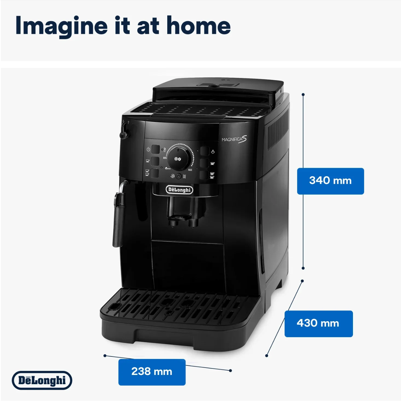 DeLonghi ECAM12.121.B - Magnifica S Bean to Cup Coffee Machine