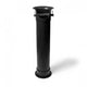 A black cylindrical metal post with a flared top and a small side handle, shown on a plain white background.