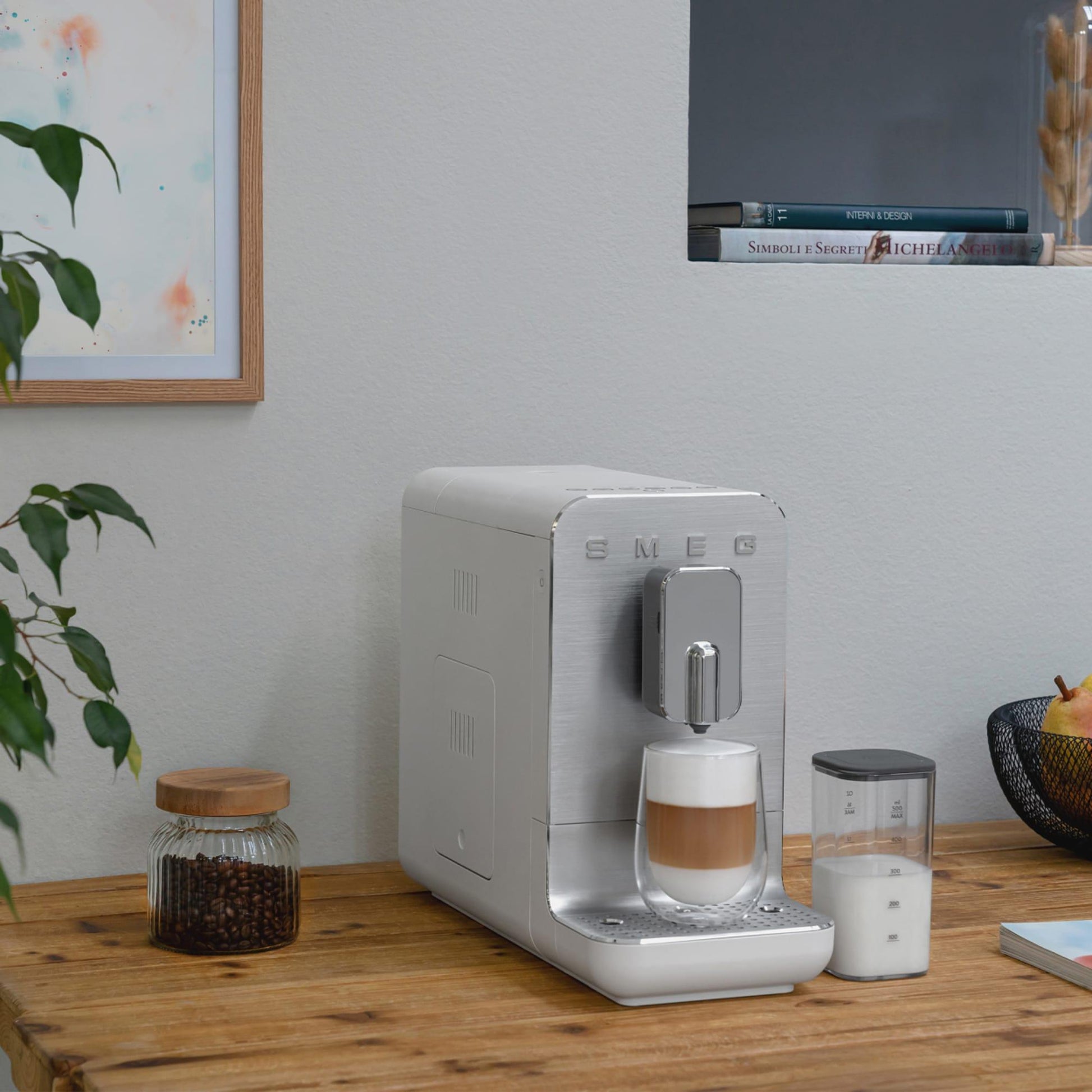 SMEG BCC13 Automatic Coffee Machine with Built-in Grinder & Milk System | Bean-to-Cup Espresso Machine | Caffena Coffee