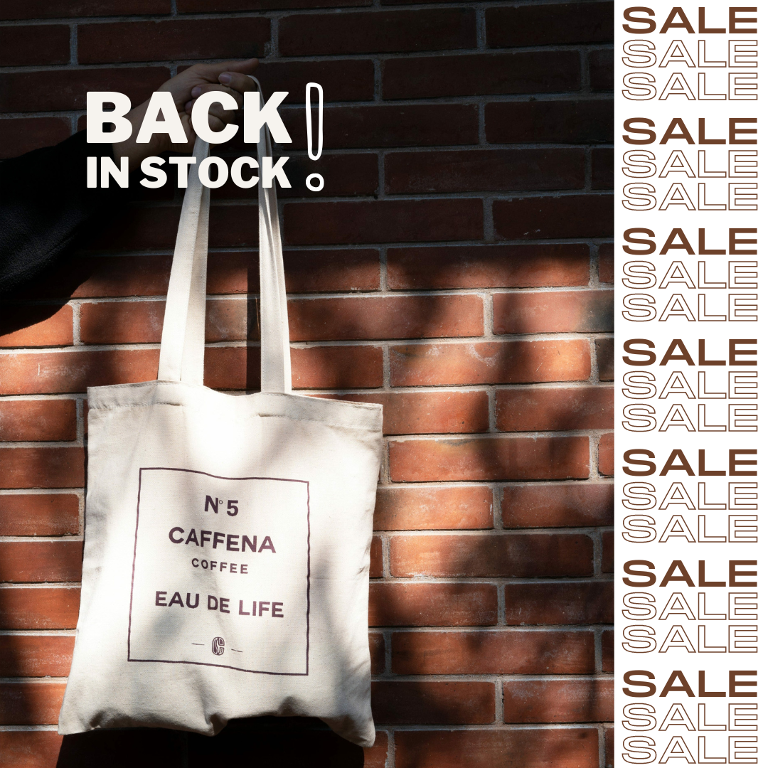 Caffena Tote Bag- 100% Organic Cotton